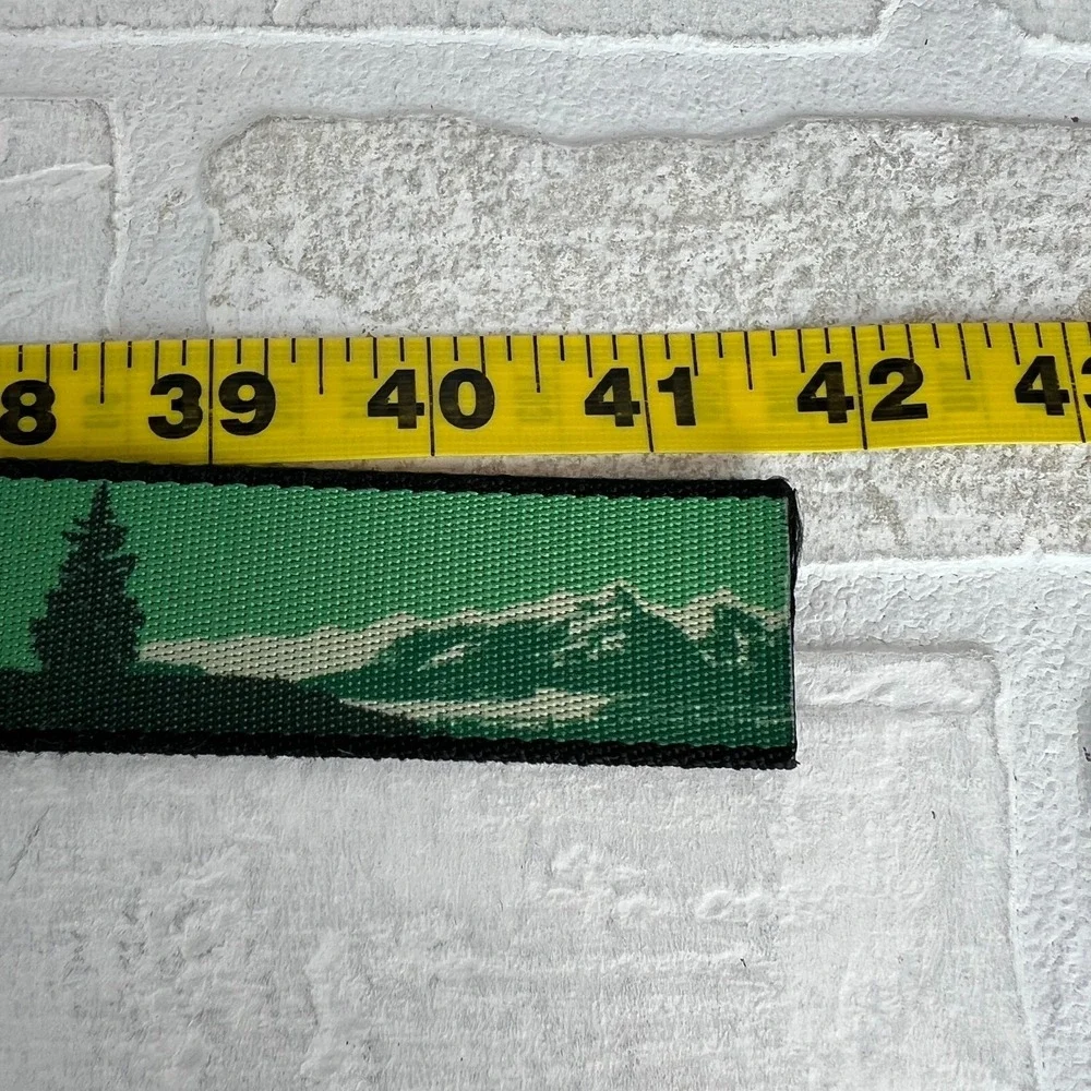 Croakies Nylon Belt Trees Mountains Green Landscape Bottle Opener Adjustable